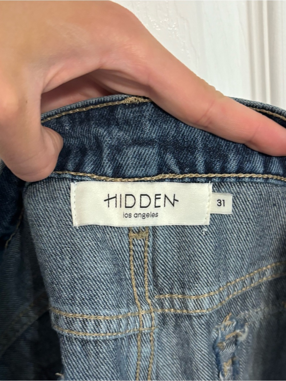 Hidden Tie Waist Wide Leg Jeans NWOT - Picture 4 of 7
